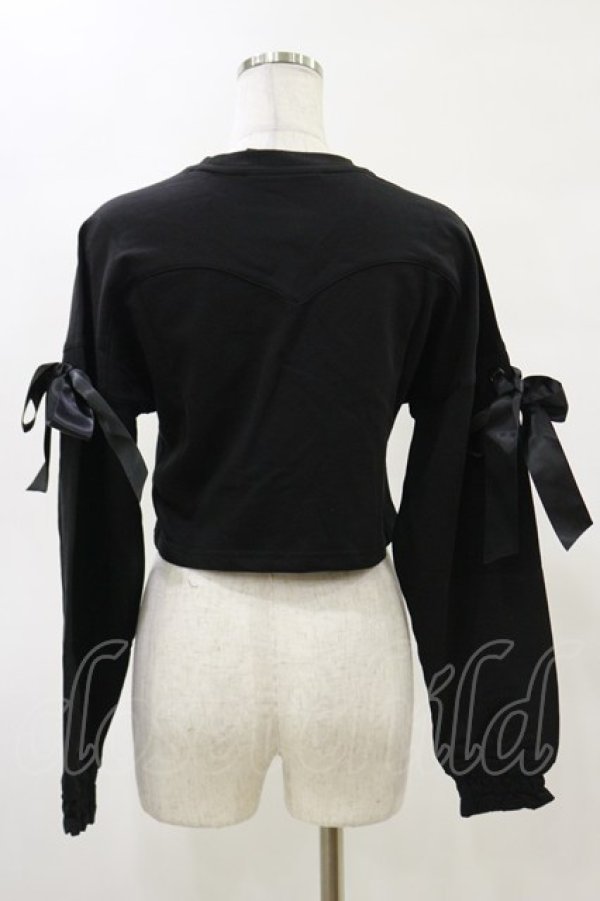 画像2: KILL STAR / Ray Crop Sweater XS ブラック H-25-05-04-1047-SL-TO-KB-ZH (2)