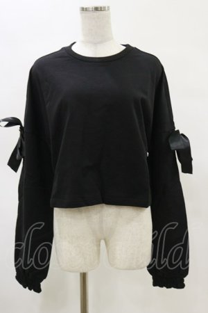 画像: KILL STAR / Ray Crop Sweater XXL ブラック H-25-05-04-1049-SL-TO-KB-ZH