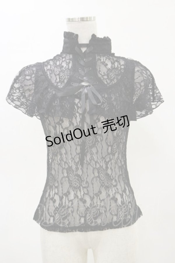 画像1: KILL STAR / Sylvia Lace Top XS ブラック H-25-05-04-1025-SL-TO-KB-ZH (1)