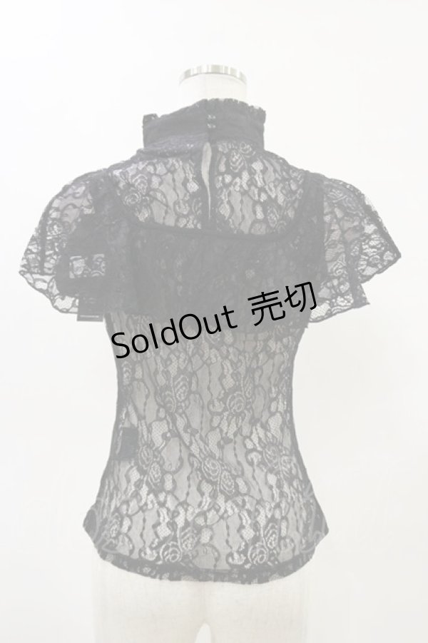 画像2: KILL STAR / Sylvia Lace Top XS ブラック H-25-05-04-1025-SL-TO-KB-ZH (2)