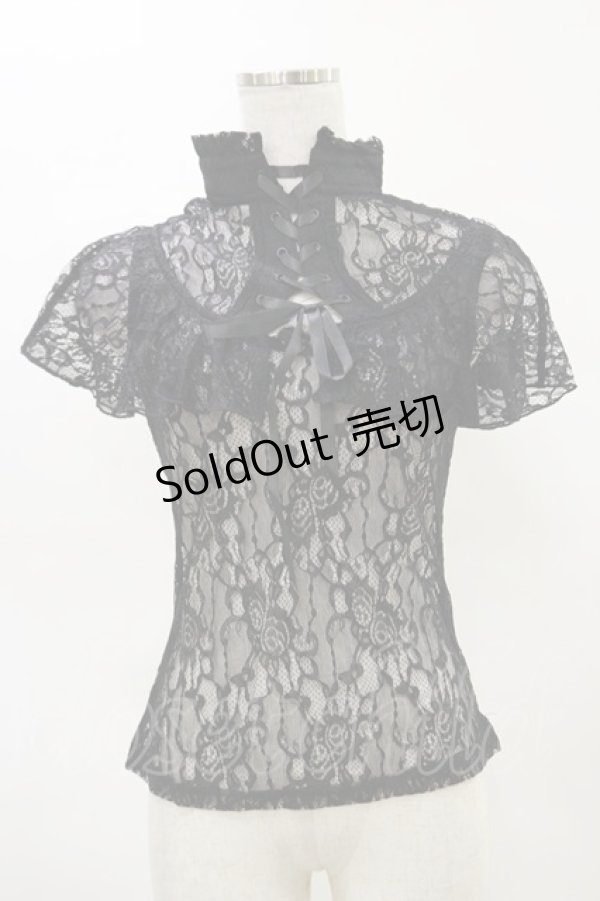 画像1: KILL STAR / Sylvia Lace Top XS ブラック H-25-05-04-1026-SL-TO-KB-ZH (1)