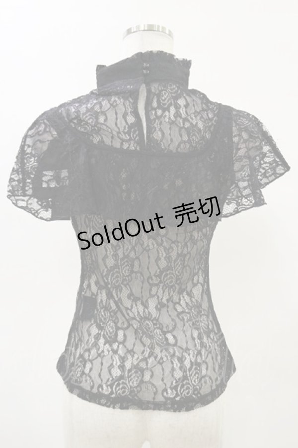 画像2: KILL STAR / Sylvia Lace Top XS ブラック H-25-05-04-1026-SL-TO-KB-ZH (2)