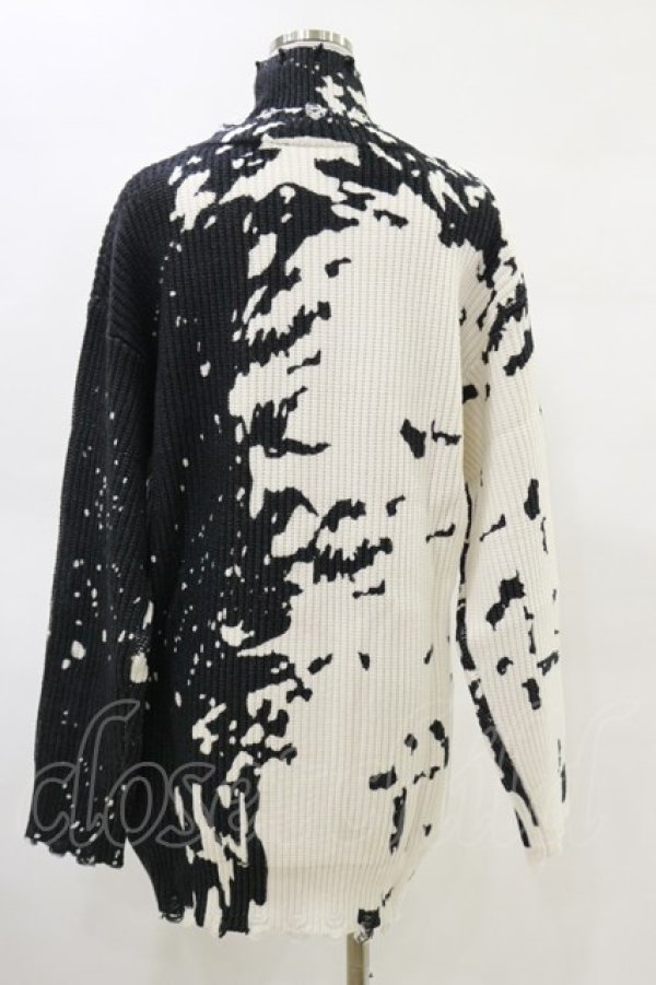 画像2: KILL STAR / Slime Time Knit Sweater XS 白×黒 H-25-05-04-1043-SL-TO-KB-ZH (2)