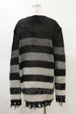 画像2: KILL STAR / Stripe Of Evil Cardigan XS ブラック H-25-05-04-1044-SL-TO-KB-ZH (2)