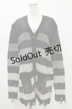 画像: 【SALE】KILL STAR / Stripe Of Evil Cardigan XS ブラック H-25-05-04-1046-SL-TO-KB-ZT389