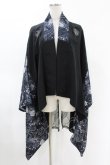 画像1: Qutie Frash / バックメッシュ着物カーディガン  黒×紺 H-25-05-04-014-QU-TO-KB-ZH (1)