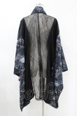 画像2: Qutie Frash / バックメッシュ着物カーディガン  黒×紺 H-25-05-04-014-QU-TO-KB-ZH (2)