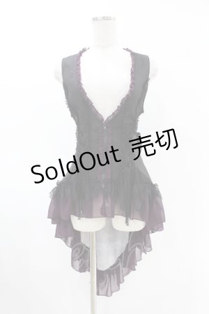 画像: Qutie Frash / ダイヤリボンベスト  パープル H-25-05-04-015-QU-TO-KB-ZH