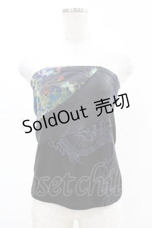 画像: Qutie Frash / 切替ベアトップキャミ  黒 H-25-05-04-021-QU-TO-KB-ZH