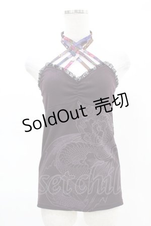 画像: Qutie Frash / クロスキャミ  パープル H-25-05-04-022-QU-TO-KB-ZH