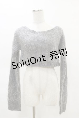 画像: Melt the lady / クロップドニット Free グレー H-25-05-05-041-PU-TO-NS-ZH