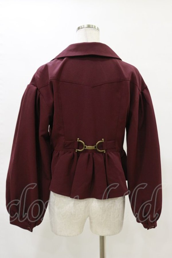 画像2: axes femme POETIQUE / ビットバックデザインジャケット M ボルドー H-25-05-05-058-AX-JA-NS-ZH (2)