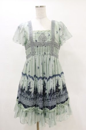画像: axes femme / メルヘンプリントワンピース M グリーン H-25-05-05-078-AX-OP-NS-ZH