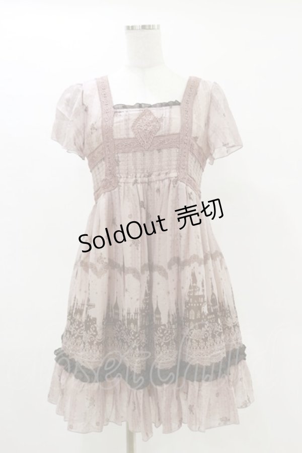 画像1: axes femme / メルヘンプリントワンピース M ピンク H-25-05-05-079-AX-OP-NS-ZH (1)
