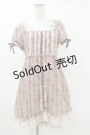 画像: axes femme / 時計プリントワンピース M ピンク H-25-05-05-080-AX-OP-NS-ZH