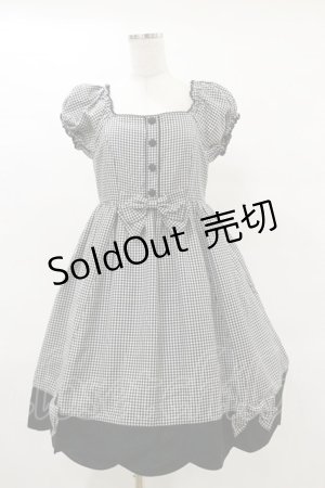 画像: metamorphose / スカラップ切替ワンピース Free ブラック H-25-05-05-081-ME-OP-NS-ZH