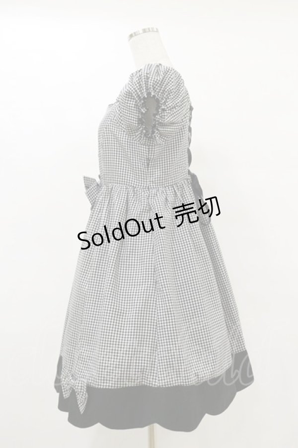 画像3: metamorphose / スカラップ切替ワンピース Free ブラック H-25-05-05-081-ME-OP-NS-ZH (3)