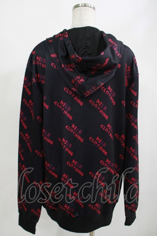 画像2: NieR Clothing / 総柄ZIPパーカー  黒×ピンク H-25-05-05-1038-PU-TO-KB-ZH (2)