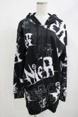 画像1: NieR Clothing / 総柄ZIPパーカー  黒 H-25-05-05-1039-PU-TO-KB-ZH (1)