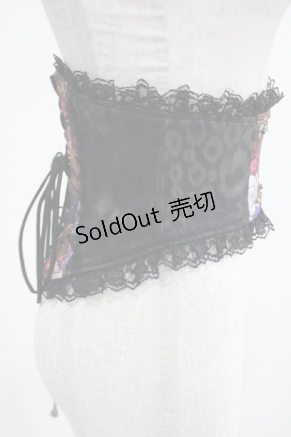 画像2: Qutie Frash / リボン帯コルセット  黒 H-25-05-05-1001-QU-ZA-KB-ZH (2)