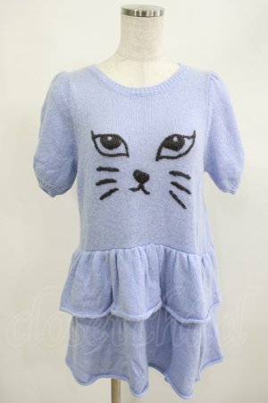 画像: Candy Stripper / KITTEN KNIT ONE-PIECE  ブルー H-25-05-05-1006-PU-OP-KB-ZH