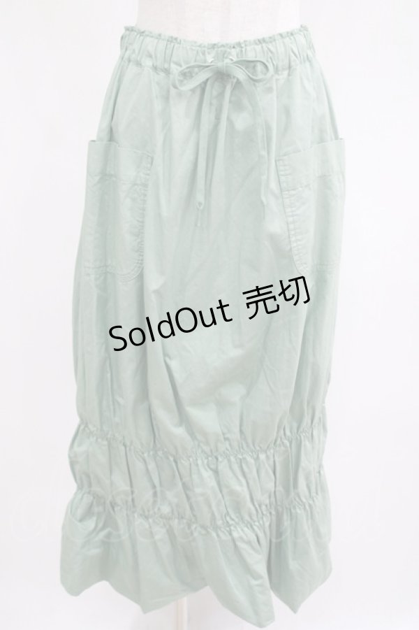 画像1: Jane Marple Dans Le Salon / Vintage satin bubble skirt  ミント H-25-05-05-1009-JM-SK-KB-ZH (1)