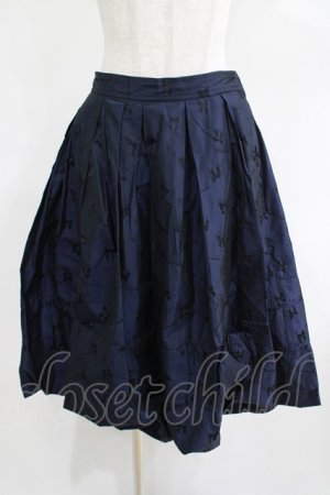 画像: Jane Marple / Memory ribbon Jacquardリボンスカート  ネイビー H-25-05-05-1020-JM-SK-NS-ZT0507H