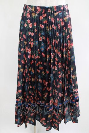 画像: Jane Marple Dans Le Salon / Flowers of Jouy double accordion skirt  ネイビー H-25-05-05-1022-JM-SK-KB-ZT0507H