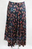 画像3: Jane Marple Dans Le Salon / Flowers of Jouy double accordion skirt  ネイビー H-25-05-05-1022-JM-SK-KB-ZT0507H (3)