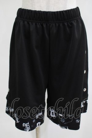 画像: NieR Clothing / 総柄切替パンツ F 黒 H-25-05-05-1028-PU-PA-KB-ZH