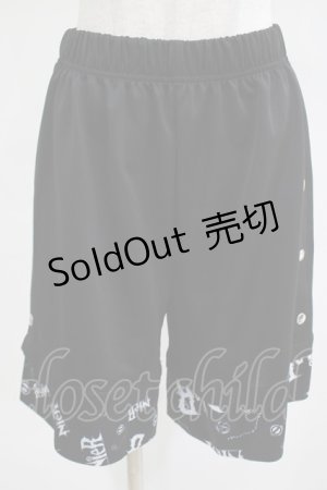画像: NieR Clothing / 総柄切替パンツ F 黒 H-25-05-05-1028-PU-PA-KB-ZH