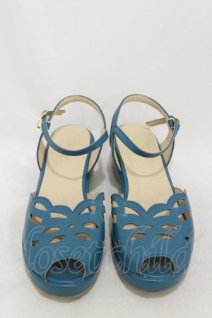 画像: Fi.n.t / レトロカットワークサンダル M BLUE GREEN H-25-05-05-011-CA-SH-NS-ZH