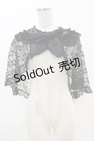 画像: metamorphose / スカーフ風レースケープ Free ブラック H-25-05-05-013-ME-TO-NS-ZH