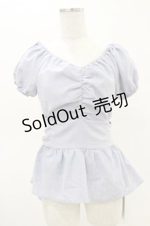 画像: Melt the lady / パフスリーブトップス Free サックス H-25-05-05-018-PU-TO-NS-ZH