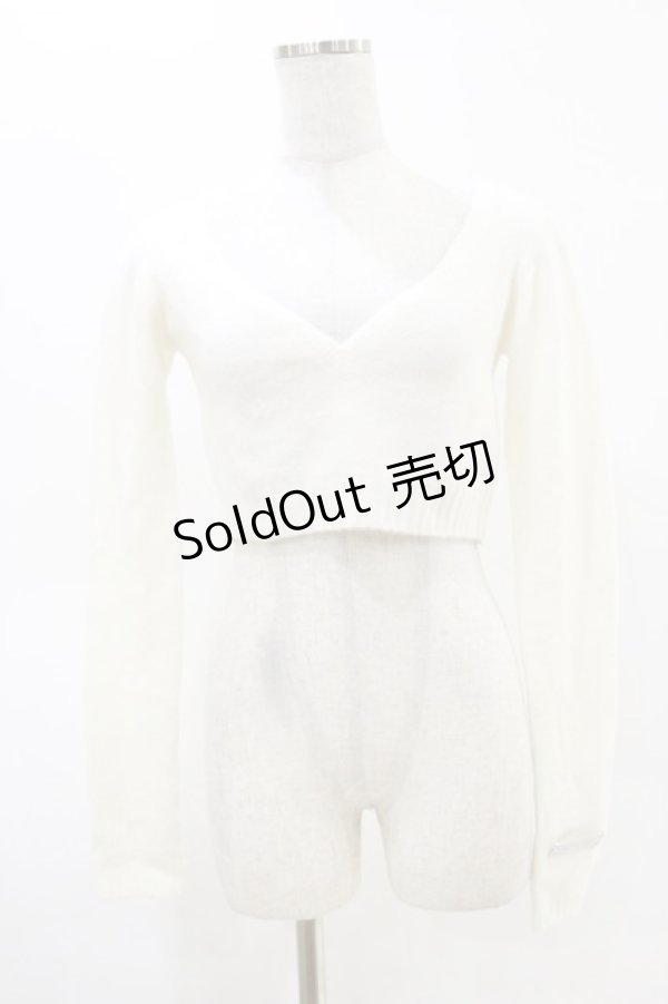 画像1: Melt the lady / クロップドニット Free オフ H-25-05-05-019-PU-TO-NS-ZH (1)