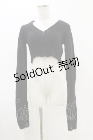 画像: Melt the lady / クロップドニット Free ブラック H-25-05-05-020-PU-TO-NS-ZH