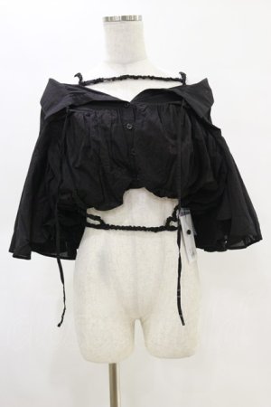 画像: Melt the lady / バルーンブラウス Free ブラック H-25-05-05-021-PU-BL-NS-ZH