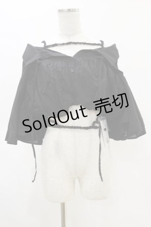 画像: Melt the lady / バルーンブラウス Free ブラック H-25-05-05-021-PU-BL-NS-ZH