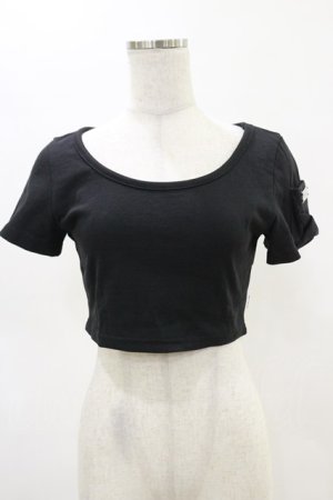 画像: Melt the lady / ロゴプレートTシャツ Free ブラック H-25-05-05-023-PU-TS-NS-ZH