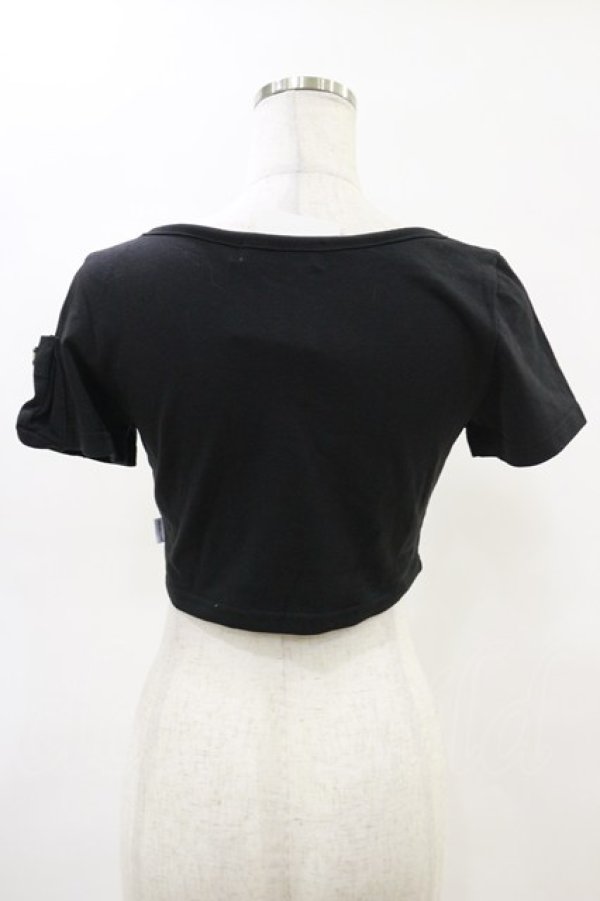 画像2: Melt the lady / ロゴプレートTシャツ Free ブラック H-25-05-05-023-PU-TS-NS-ZH (2)