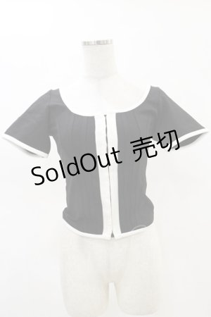画像: Melt the lady / バイカラートップス Free ブラック H-25-05-05-024-PU-TO-NS-ZH