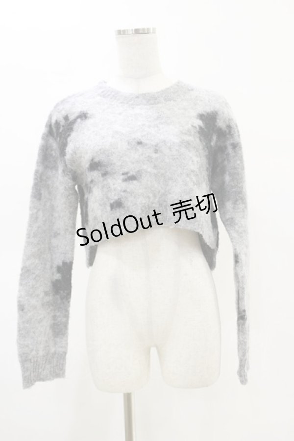 画像1: Melt the lady / ムラ染めニット Free グレー H-25-05-05-028-PU-TO-NS-ZH (1)