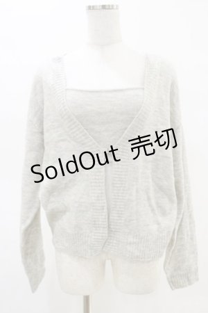 画像: Melt the lady / アンサンブルニット Free グレー H-25-05-05-029-PU-TO-NS-ZH