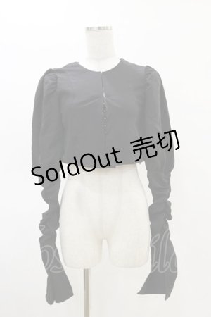 画像: Melt the lady / クロップドカーディガン Free ブラック H-25-05-05-034-PU-TO-NS-ZH