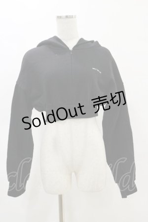 画像: Melt the lady / クロップドパーカー Free ブラック H-25-05-05-037-PU-TO-NS-ZH