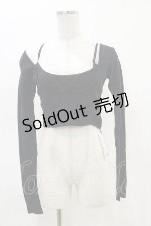画像: Melt the lady / クロップドトップス Free ブラック H-25-05-05-040-PU-TO-NS-ZH