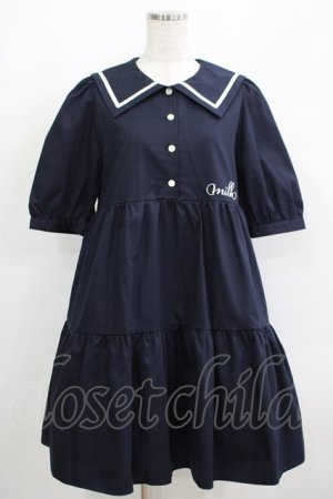 画像: MILK / Sailorティアードワンピース  ネイビー H-25-05-06-030-ML-OP-KB-ZH