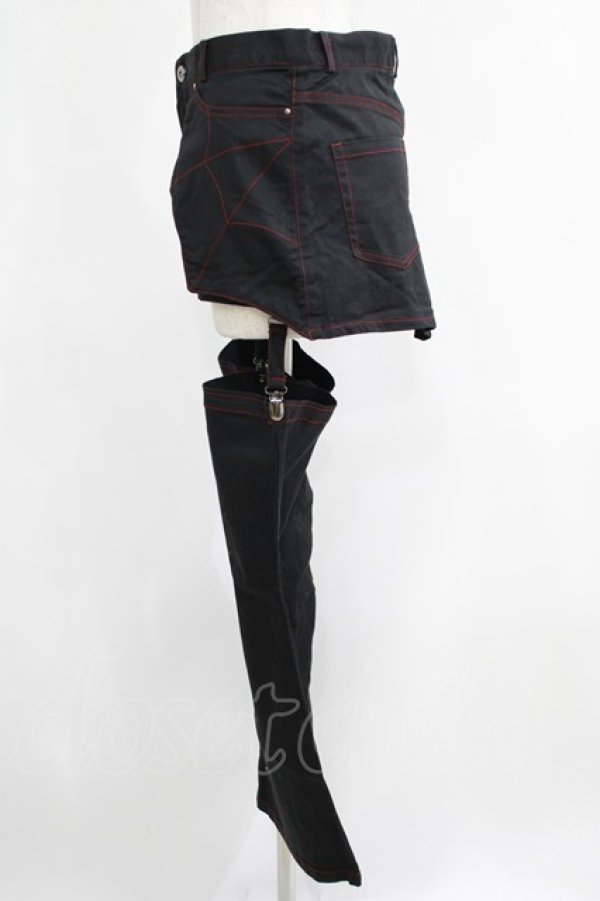 画像2: PEACE NOW / レッグカバー付きショートパンツ M 黒 H-25-05-06-040-PU-PA-KB-ZH (2)