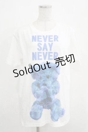 画像: MILKBOY / NEVER SAY NEVER TEE S ホワイト×ブルー H-25-05-06-041-MB-TO-KB-ZH