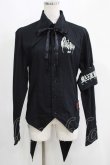 画像1: MA / 腕章付きシャツ  黒 H-25-05-06-052-PU-BL-KB-ZH (1)
